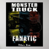 TOEVOEGEN JOUW TEKST BOYS ROOM MONSTER TRUCK POSTER (Voorkant)