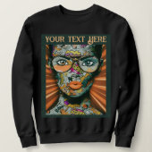 Toevoegen jouw tekst Cool artistieke street art Vr Trui (Design voorkant)