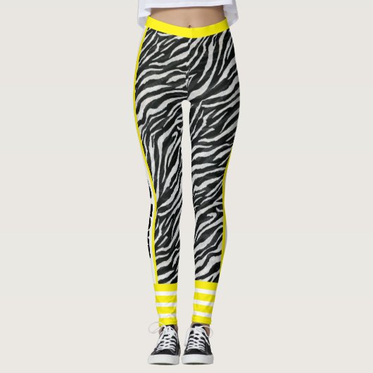 Toevoegen jouw tekst Modern kleurrijk ontwerp l Ze Leggings (Voorkant)