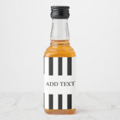 Toevoegen Jouw tekst Zwart & Wit Scheidsrechter Likeurfles Etiket (Voorkant)