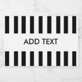 Toevoegen Jouw tekst Zwart & Wit Scheidsrechter Voedselcontainer Etiket (Enkel label)