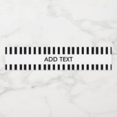 Toevoegen Jouw tekst Zwart & Wit Scheidsrechter Waterfles Etiket (Enkel label)