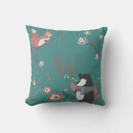 TOEVOEGEN LETTER -  Nordic Woodland Animals Folkar Kussen