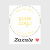 Toevoegen Logo Bewerkbare Gouden Tekst Waterdicht Sticker (Vel)