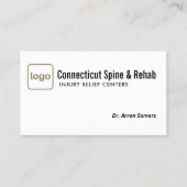 Toevoegen Logo Chiropractic Chiropractor Afspraak  Visitekaartje (Voorkant)