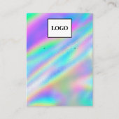 Toevoegen Logo Faux Holographic Oorbel Display Kaa Visitekaartje (Voorkant)
