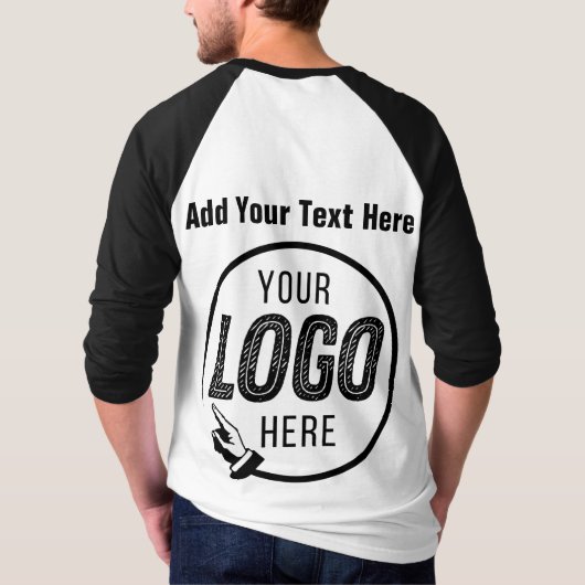 Toevoegen Logo Foto Afbeelding Afbeelding Geperson T-shirt (Achterkant)