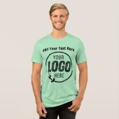 Toevoegen Logo Foto Afbeelding Afbeelding Geperson Tri-Blend Shirt (Voorkant volledig)