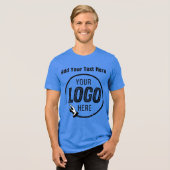 Toevoegen Logo Foto Afbeelding Afbeelding Geperson Tri-Blend Shirt (Voorkant volledig)