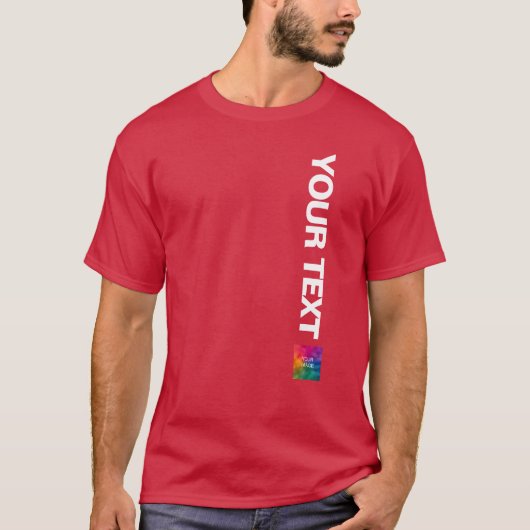 Toevoegen Logo Foto Afbeelding Sjabloon Mannen Ker T-shirt (Voorkant)