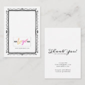 Toevoegen Logo Hand getrokken Lijsten oorbellen Ka Visitekaartje (Voorkant / Achterkant)