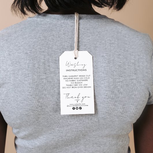 Toevoegen Logo Kleding Wasinstructies Prijs Hang Cadeaulabel