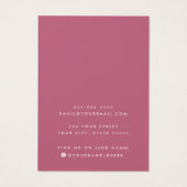 Toevoegen logo roos mauve ketting oorbel display k visitekaartje (Achterkant)