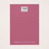 Toevoegen logo roos mauve ketting oorbel display k visitekaartje (Voorkant)