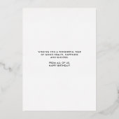 Toevoegen Logo Schattigee Cat Navy Blue Gift Busin Folie Uitnodiging (Achterkant)