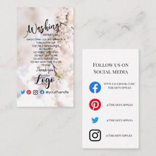 TOEVOEGEN LOGO wasinstructies KARTONNEN KARTONNEN Visitekaartje