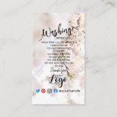 TOEVOEGEN LOGO wasinstructies KARTONNEN KARTONNEN  Visitekaartje (Voorkant)