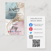 TOEVOEGEN LOGO wasinstructies ZORG KAART goud Visitekaartje (Voorkant / Achterkant)