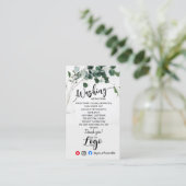 TOEVOEGEN LOGO wasinstructies ZORG KAARTEucalyptus Visitekaartje (Staand voorkant)