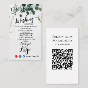 TOEVOEGEN LOGO wasinstructies ZORG KAARTEucalyptus Visitekaartje