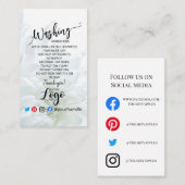 TOEVOEGEN LOGO wasinstructies ZORG KARTbloem Visitekaartje (Voorkant / Achterkant)