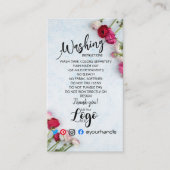 TOEVOEGEN LOGO wasinstructies ZORG KARTbloem Visitekaartje (Voorkant)