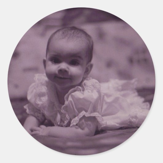 Toevoegen-uw-Eigen Fotostickers Ronde Sticker (Voorkant)