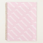 Toevoegen-uw-naam Roze Kromme Naam | Gepersonalise Planner (Voorkant)