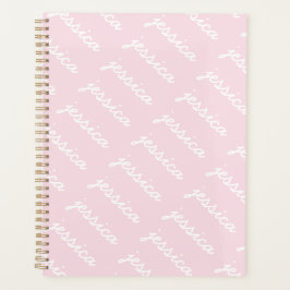 Toevoegen-uw-naam Roze Kromme Naam | Gepersonalise Planner