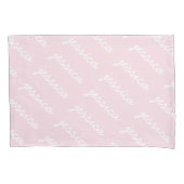 Toevoegen-uw-naam Roze Kromme Naam Kussensloop (Voorkant)