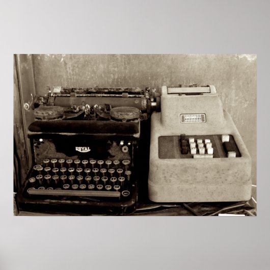 Toevoegen van machines en typemachines poster (Voorkant)