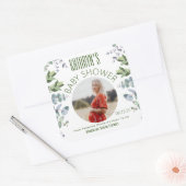 Toevoeging Foto Baby Shower Favor Label (Envelop)