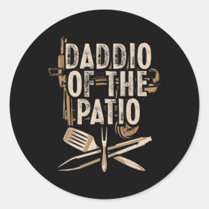 Toevoeging van de Patio Papa BBQ Grillen Rookvlees Ronde Sticker