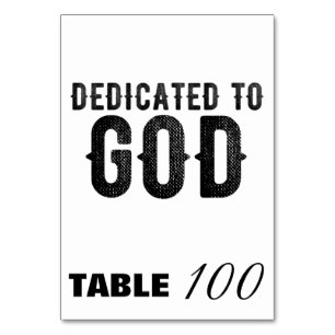 TOEWIJDING AAN GOD AANPASBARE COOLE ZWARTE TEKST KAART