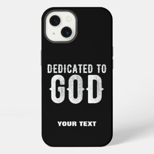 TOEWIJDING AAN GOD KOELE AANPASBARE WITTE TEKST iPhone 13 HOESJE
