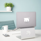 TOEWIJDING AAN GOD KOELE AANPASBARE WITTE  TEKST STICKER (Laptop op bureau)