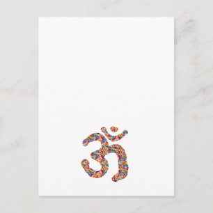 Toewijding aan OM MANTRA: DISPLAY edelstenen, pare Briefkaart