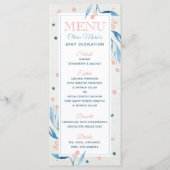 Toewijding Celebration Menu Kaart, Blauw, Blush Pi (Voorkant)