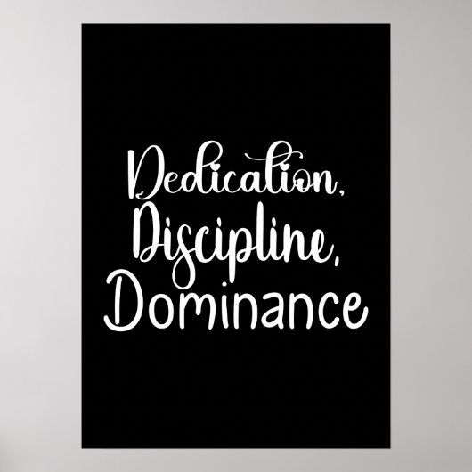 Toewijding, Discipline - Hustle, Gym, Succes Poster (Voorkant)