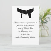 Toewijding Martial Arts Black Belt Test Uitnodigin Kaart (Staand voorkant)