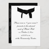 Toewijding Martial Arts Black Belt Test Uitnodigin Kaart (Voorkant / Achterkant)