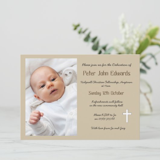 Toewijding uitnodiging (Staand voorkant)