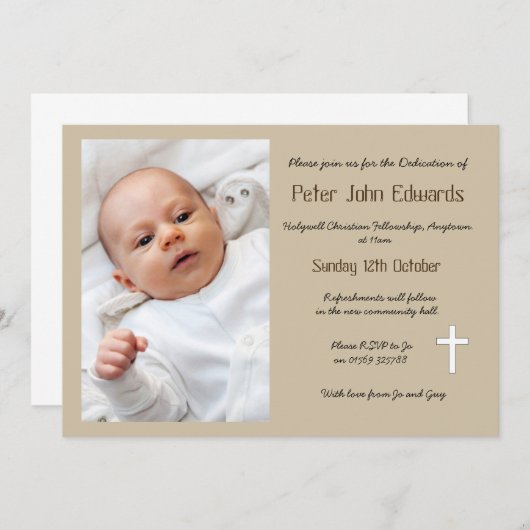 Toewijding uitnodiging (Voorkant / Achterkant)