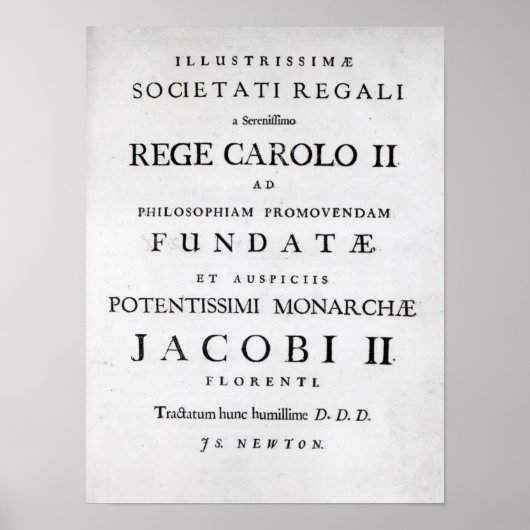 Toewijzing aan de Royal Society Poster (Voorkant)