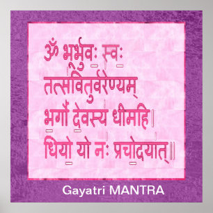 Toewijzing aan GAYATRI Mantra Poster