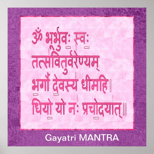 Toewijzing aan GAYATRI Mantra Poster (Voorkant)