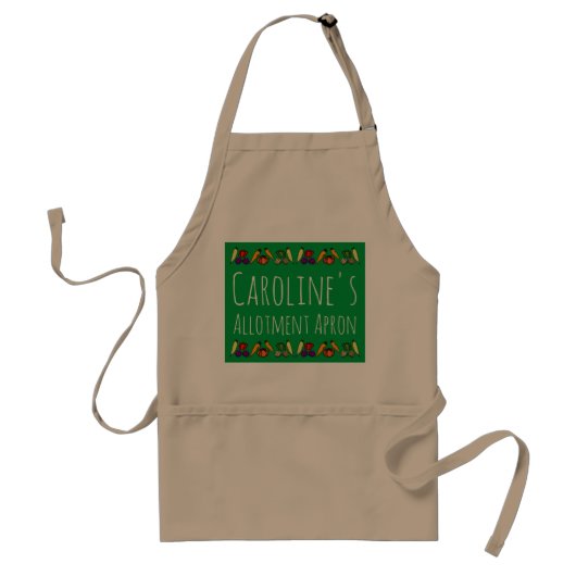 Toewijzing Apron, met groenten, gepersonaliseerd Standaard Schort (Voorkant)