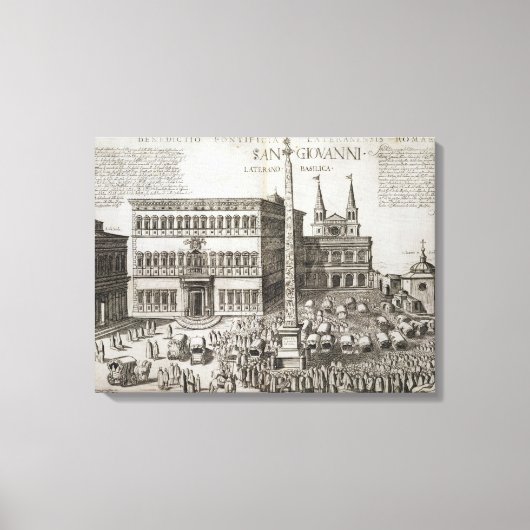 Toewijzing van de Obelisk voor de Basilica Canvas Afdruk (Voorkant)