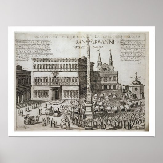 Toewijzing van de Obelisk voor de Basilica Poster (Voorkant)