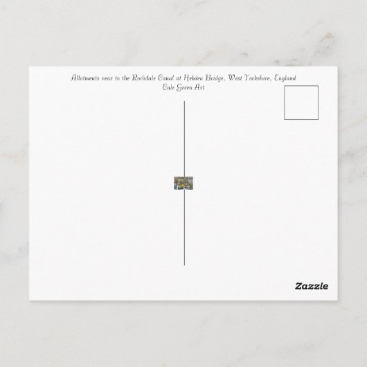 Toewijzingen op Hebden Bridge Briefkaart (Achterkant)